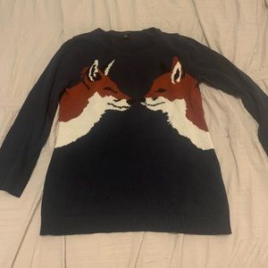 Ann Taylor 3/4 sleeve fox sweater